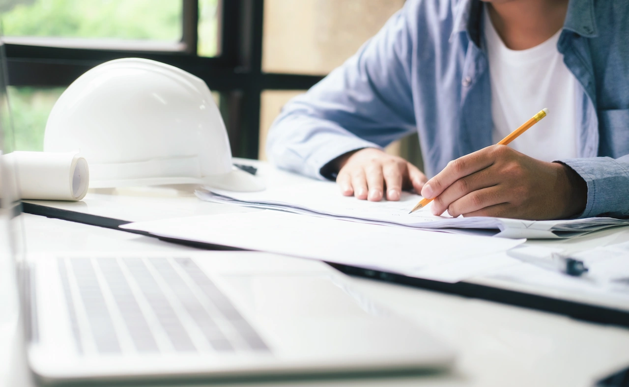 engineer writing